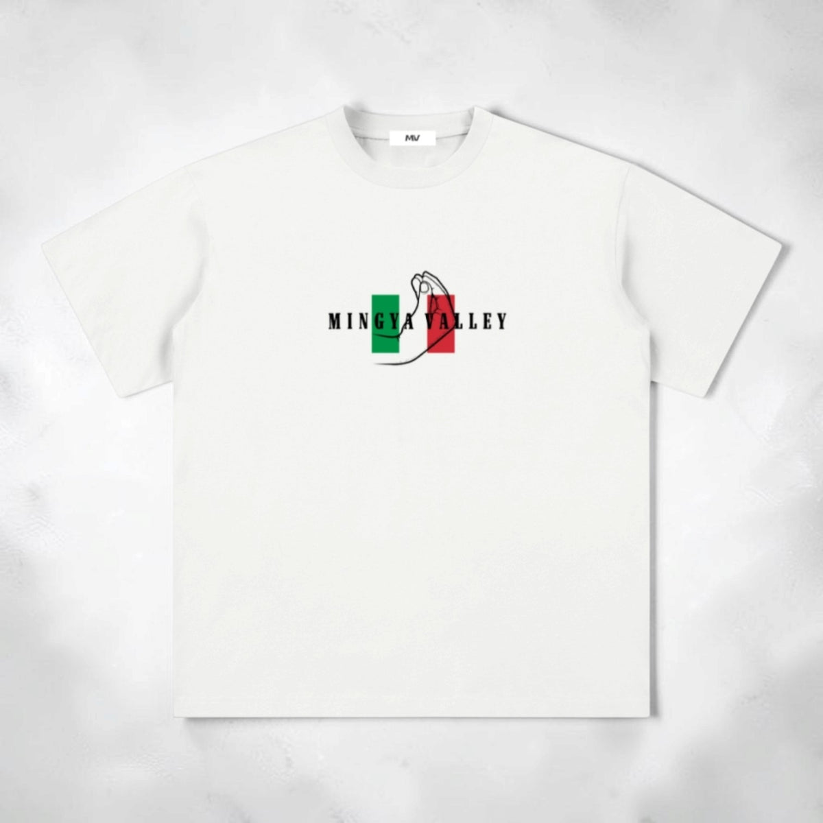 White Mingya Valley Hands Cotton Tee