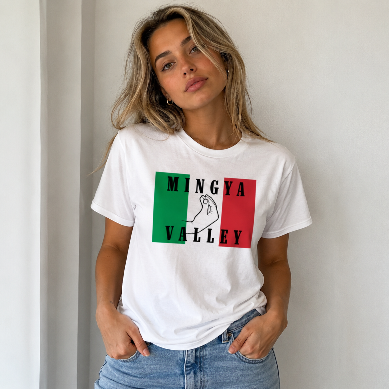 White Mingya Valley Flag Tee