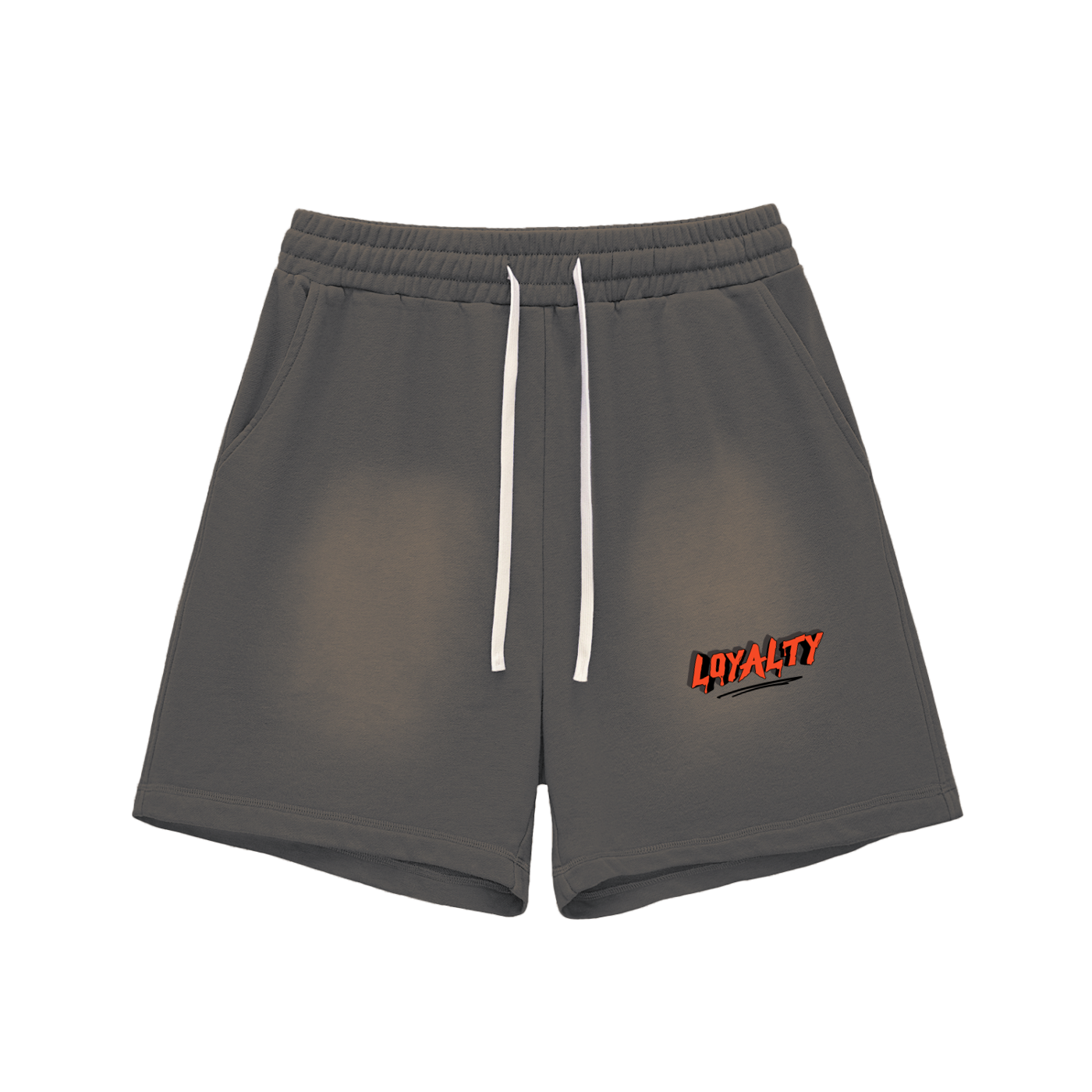 Sun Fade Raw Edge Cotton Shorts