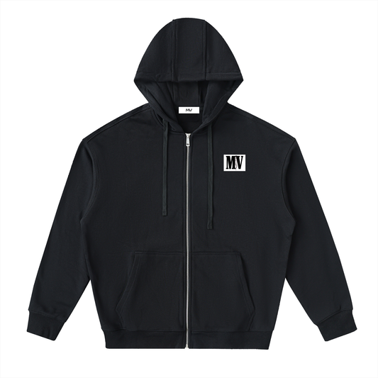 Vices Black&White Zip Up Hoodie