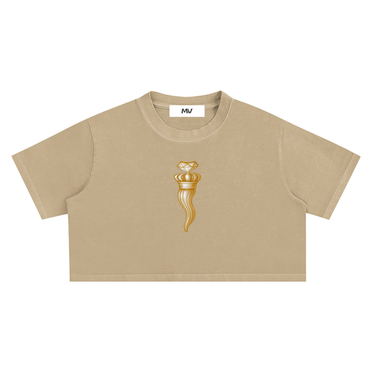 Snow Washed Crop Top