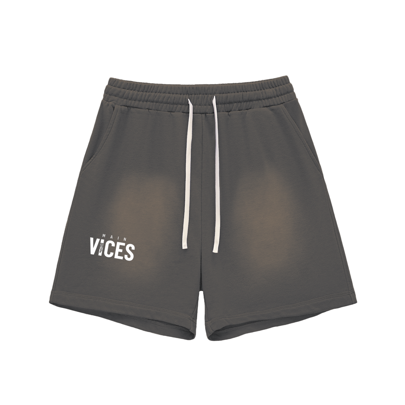 Sun Fade Raw Edge Cotton Shorts
