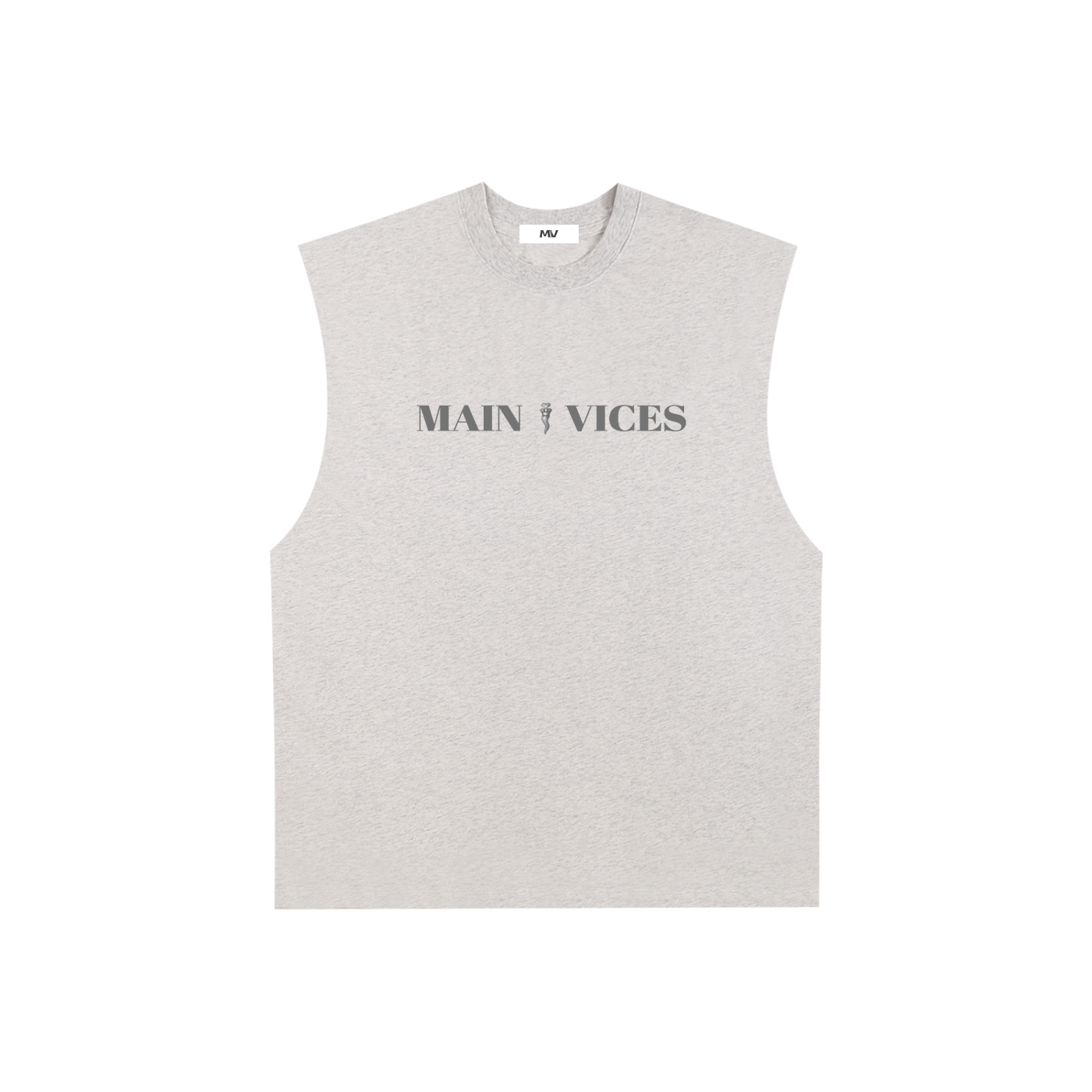 Raw Edge Cotton Tank Top