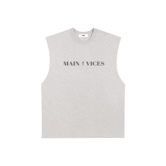 Raw Edge Cotton Tank Top