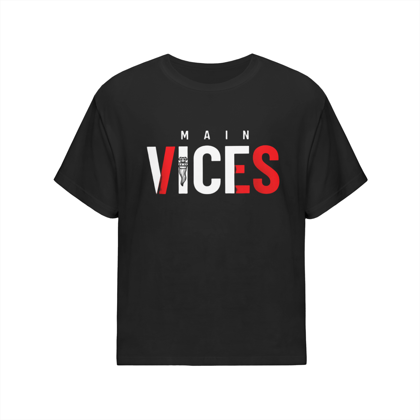 Red and Black Oversized Cotton T-Shirt