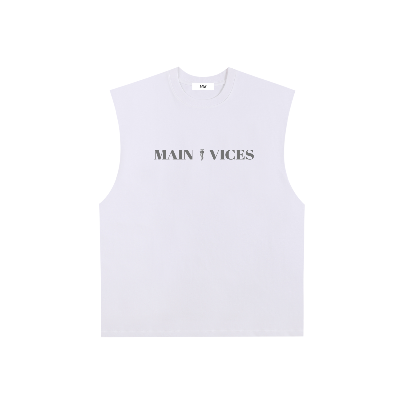 Raw Edge Cotton Tank Top