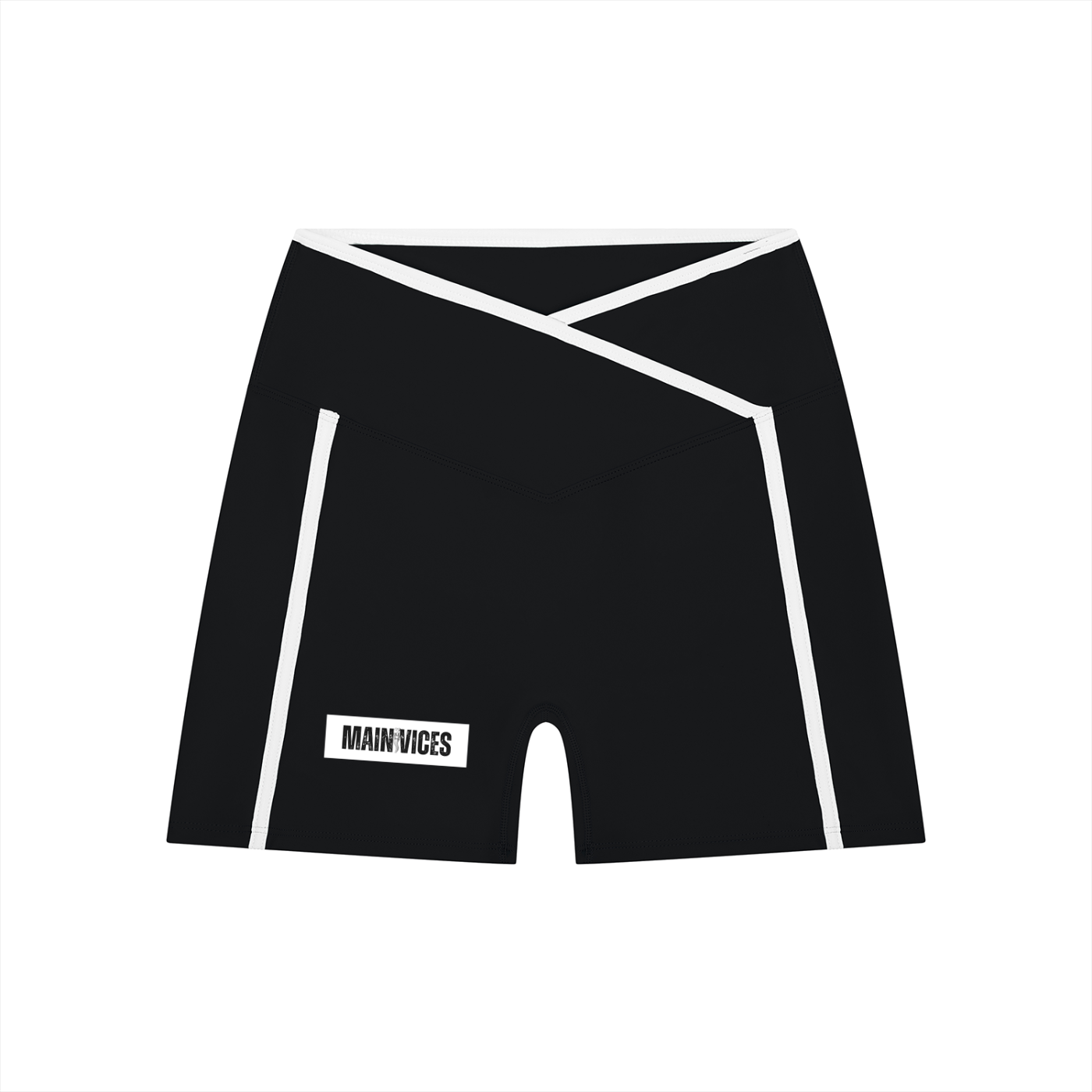 High Rise Color Block Yoga Shorts