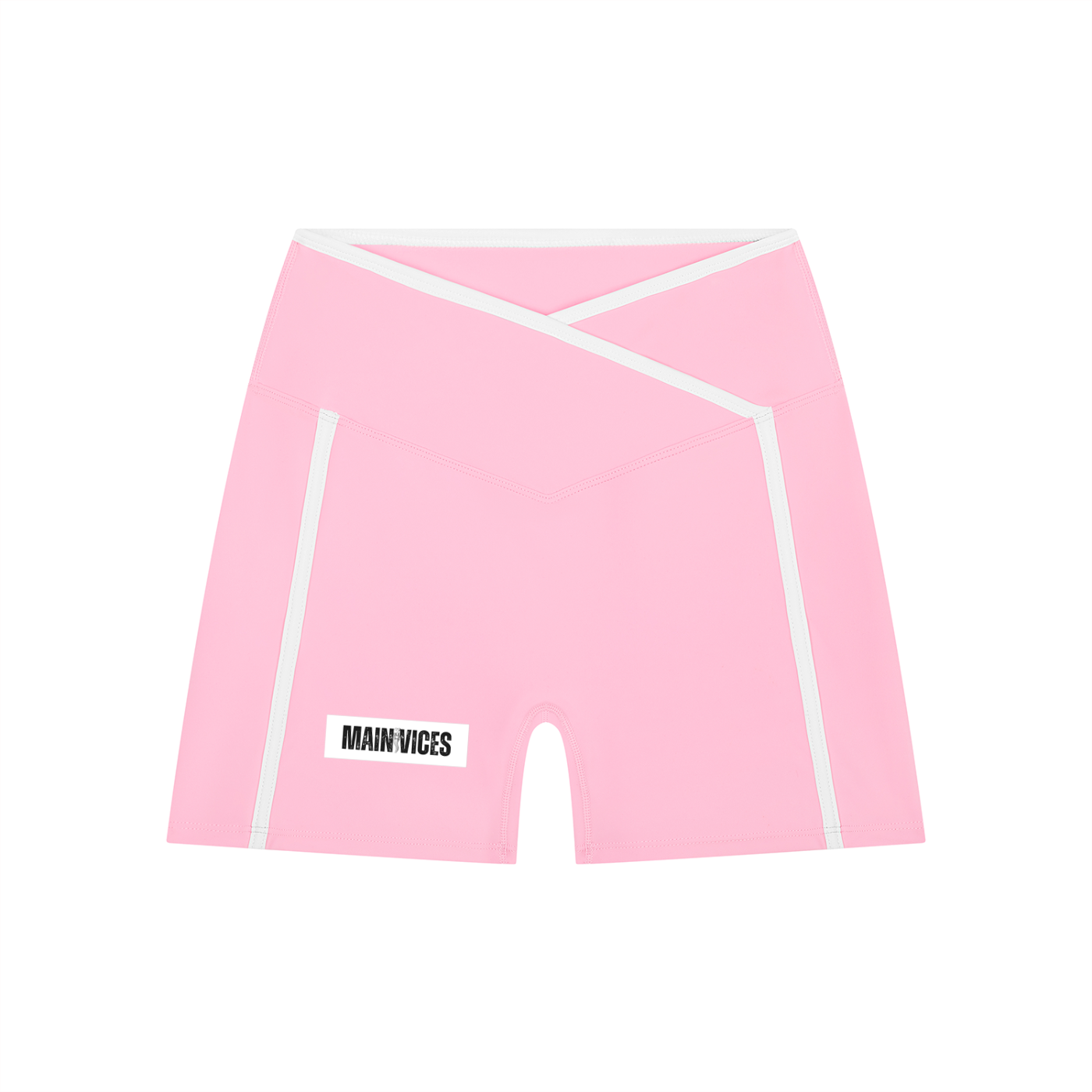 High Rise Color Block Yoga Shorts