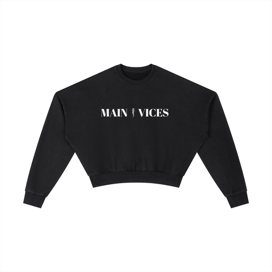 Vintage Washed Cropped Sweatshirt