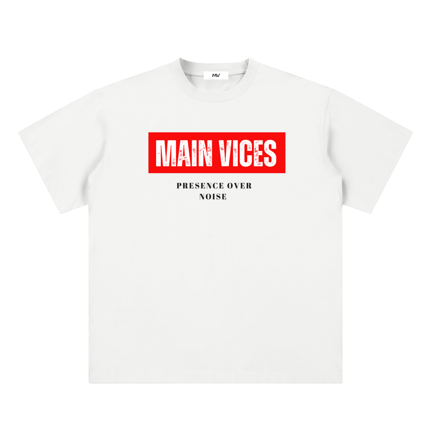 Main Vices Red & White Tee