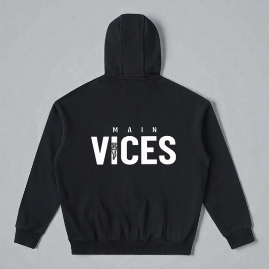 Drop-Shoulder Zip Up Hoodie
