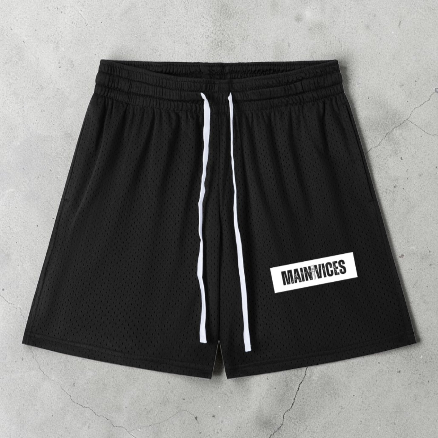 Mesh Drawstring Shorts