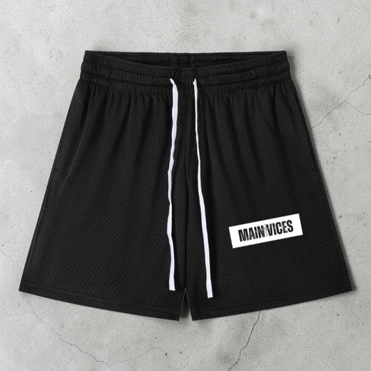 Mesh Drawstring Shorts