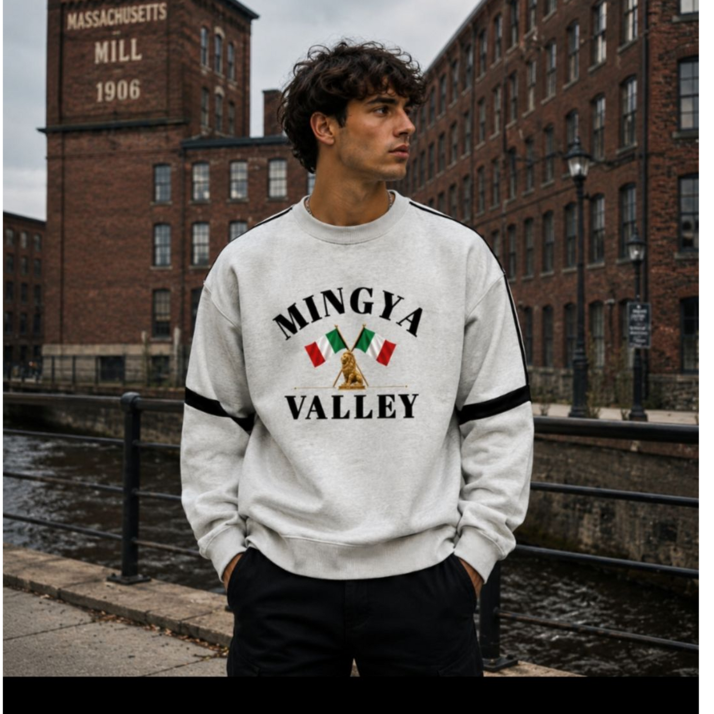 Grey Valley Flag Crewneck