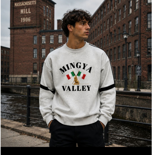 Grey Classic Flag Crewneck