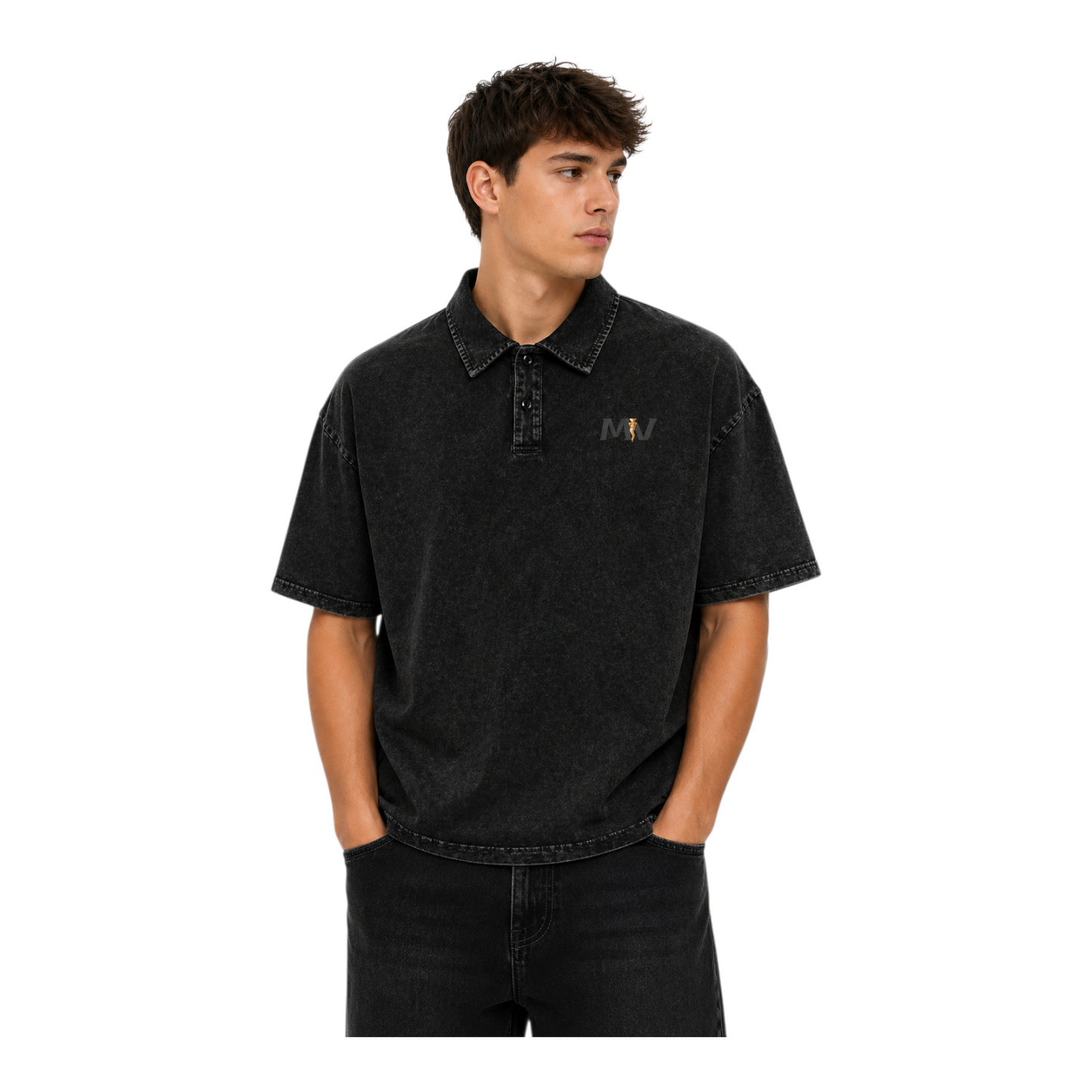 Snow-Washed Polo T-Shirt