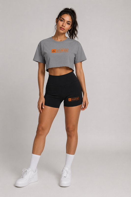 Snow Washed Raw Edge Crop Top