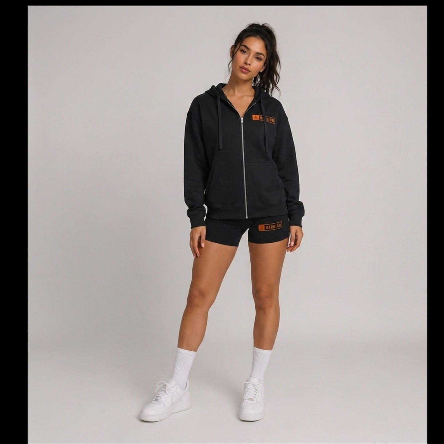 Drop-Shoulder Zip Up Hoodie