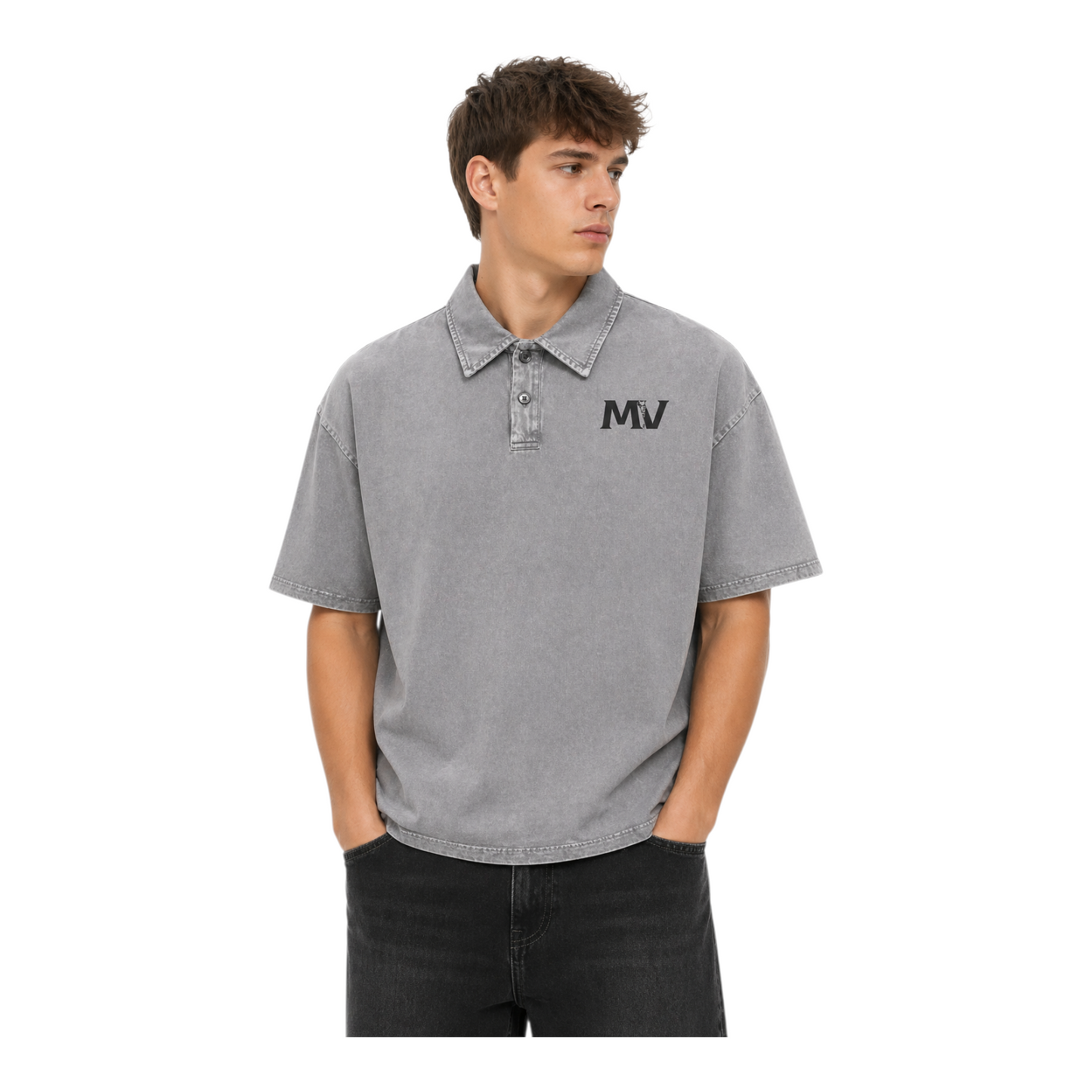 Snow-Washed Polo T-Shirt