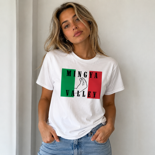 White Mingya Valley Flag Tee