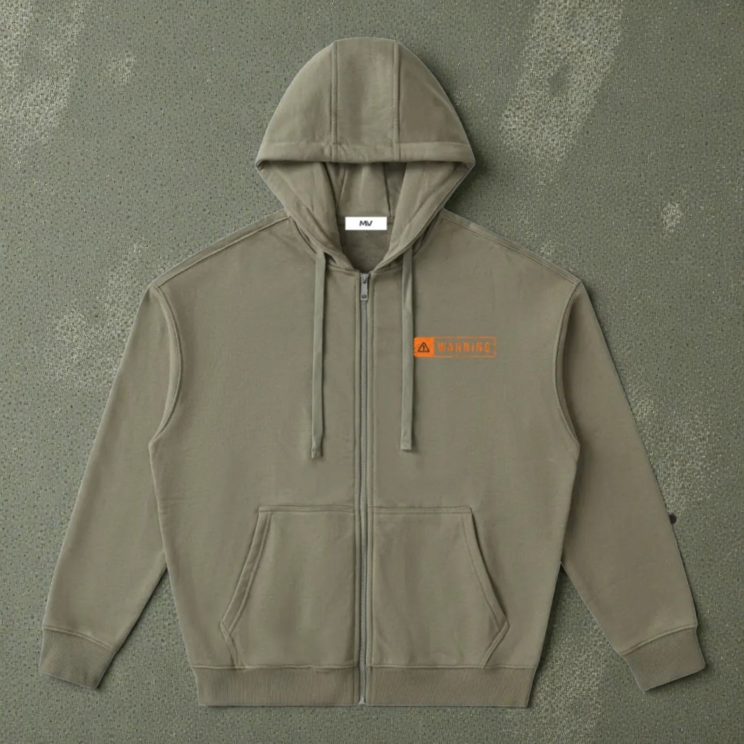 Drop-Shoulder Zip Up Hoodie