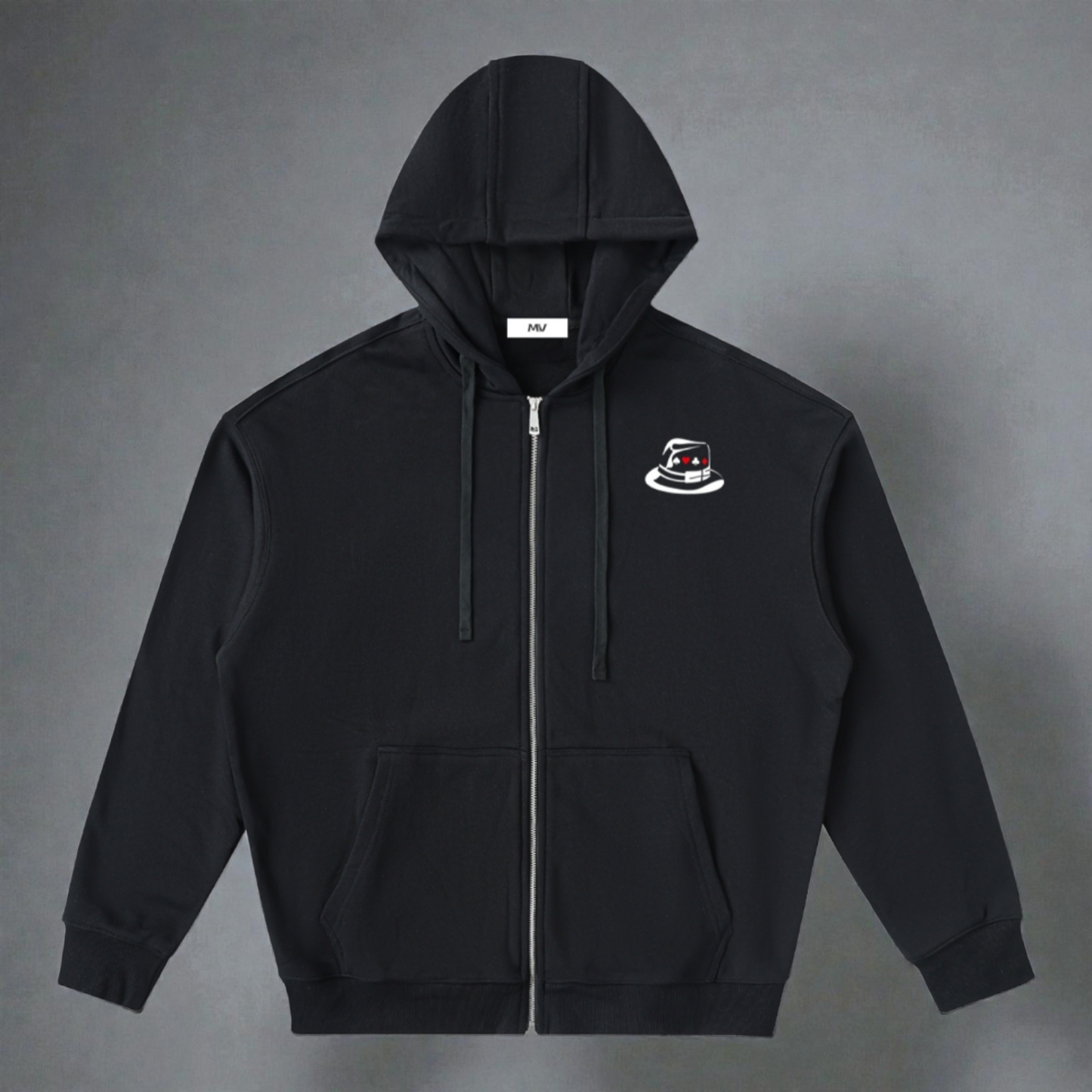 Drop-Shoulder Zip Up Hoodie