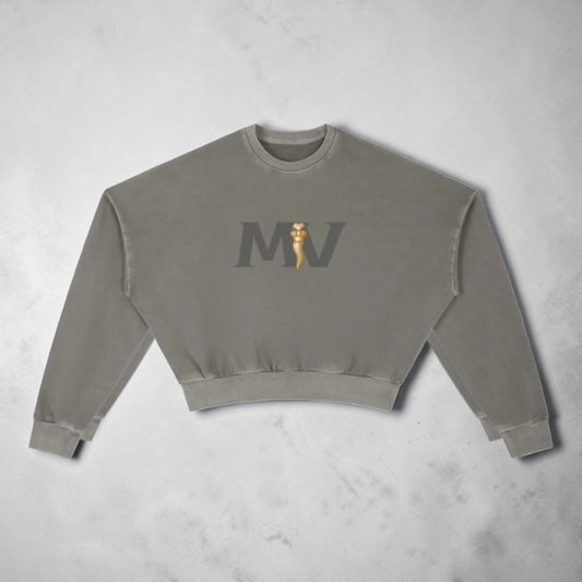 Vintage Washed Cropped Sweatshirt